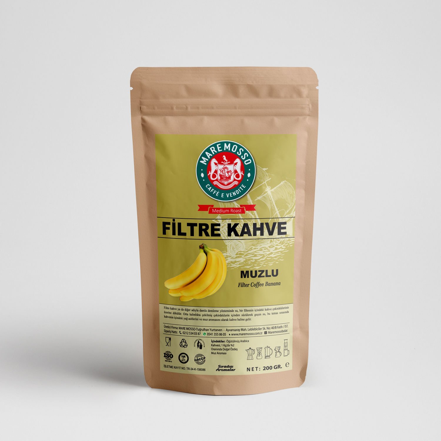 Muz Aromalı Filtre Kahve 200 gr