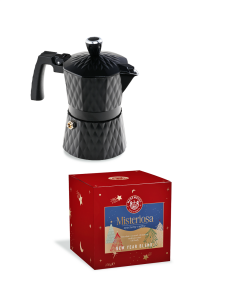 Misteriosa New Year Blend Yeni Yıl Kahvesi (Çekirdek Veya Öğütülmüş) 250 Gr. + Siyah Moka Pot (3 CUPS) Hediyeli