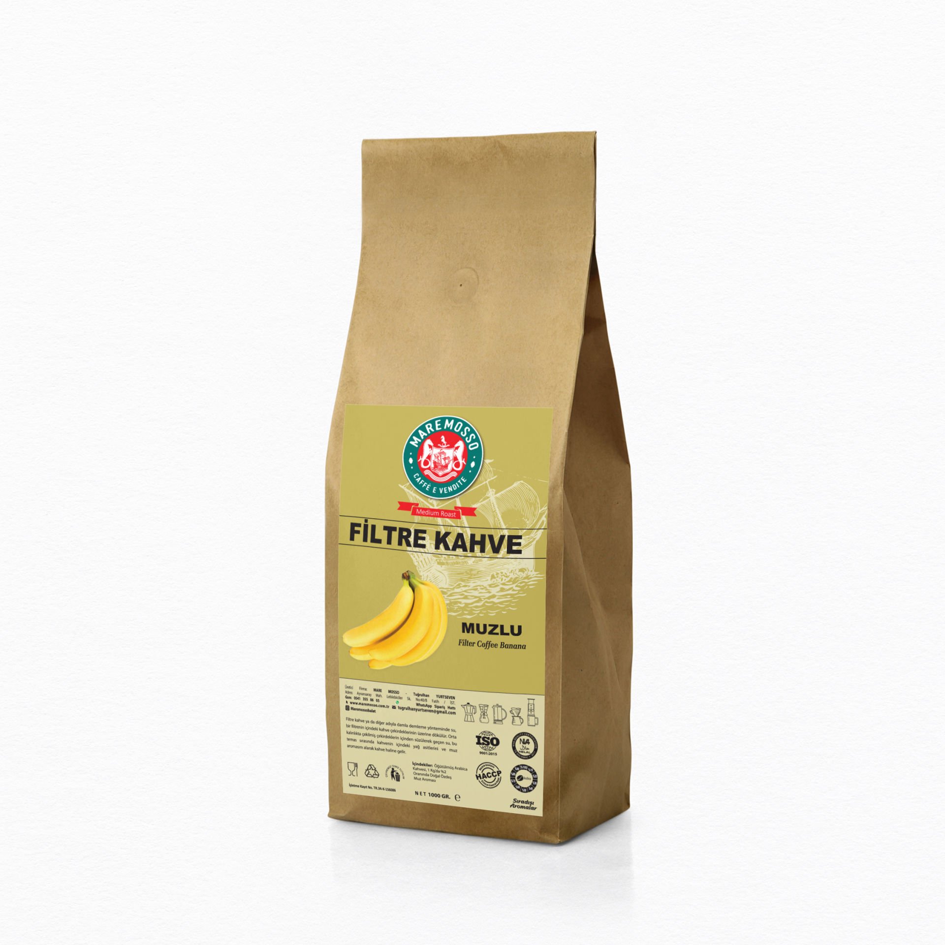 Muz Aromalı Filtre Kahve 1000 gr