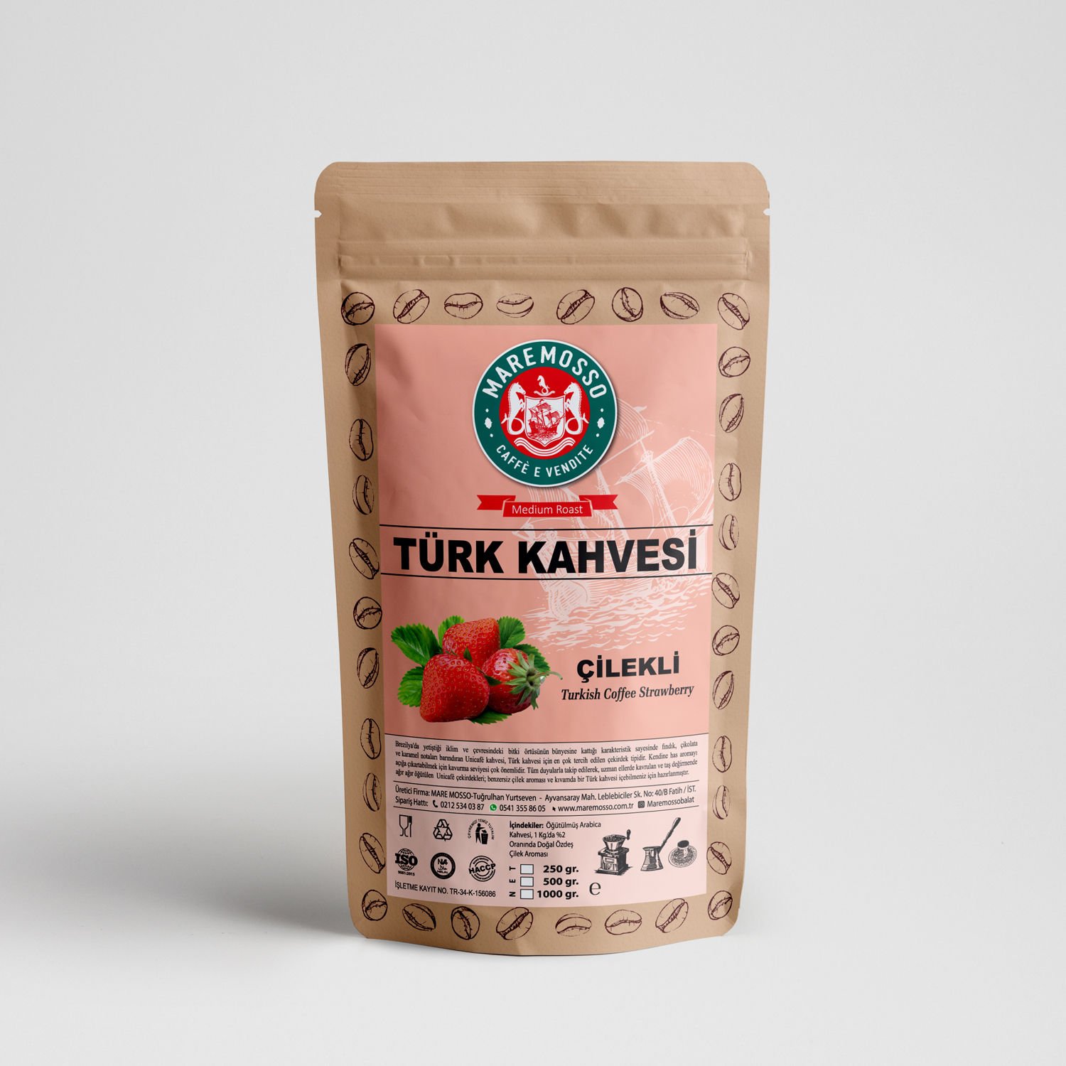 Çilek Aromalı Türk Kahvesi 250 gr