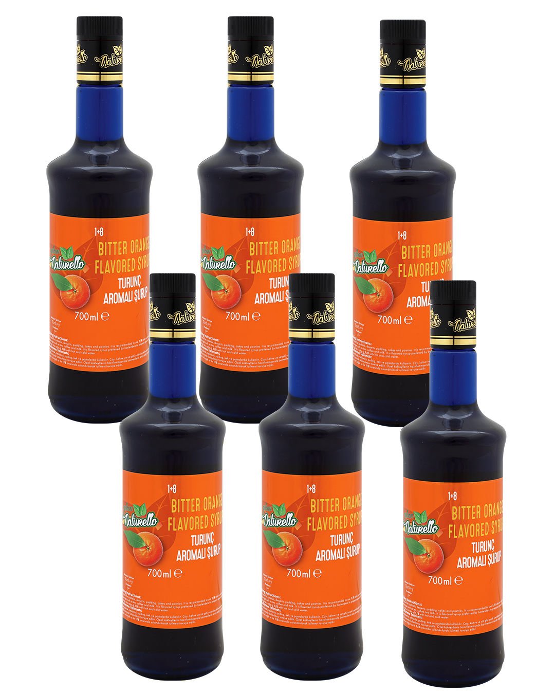 Naturello Turunç Aromalı Şurup 700 ml x 6lı Koli