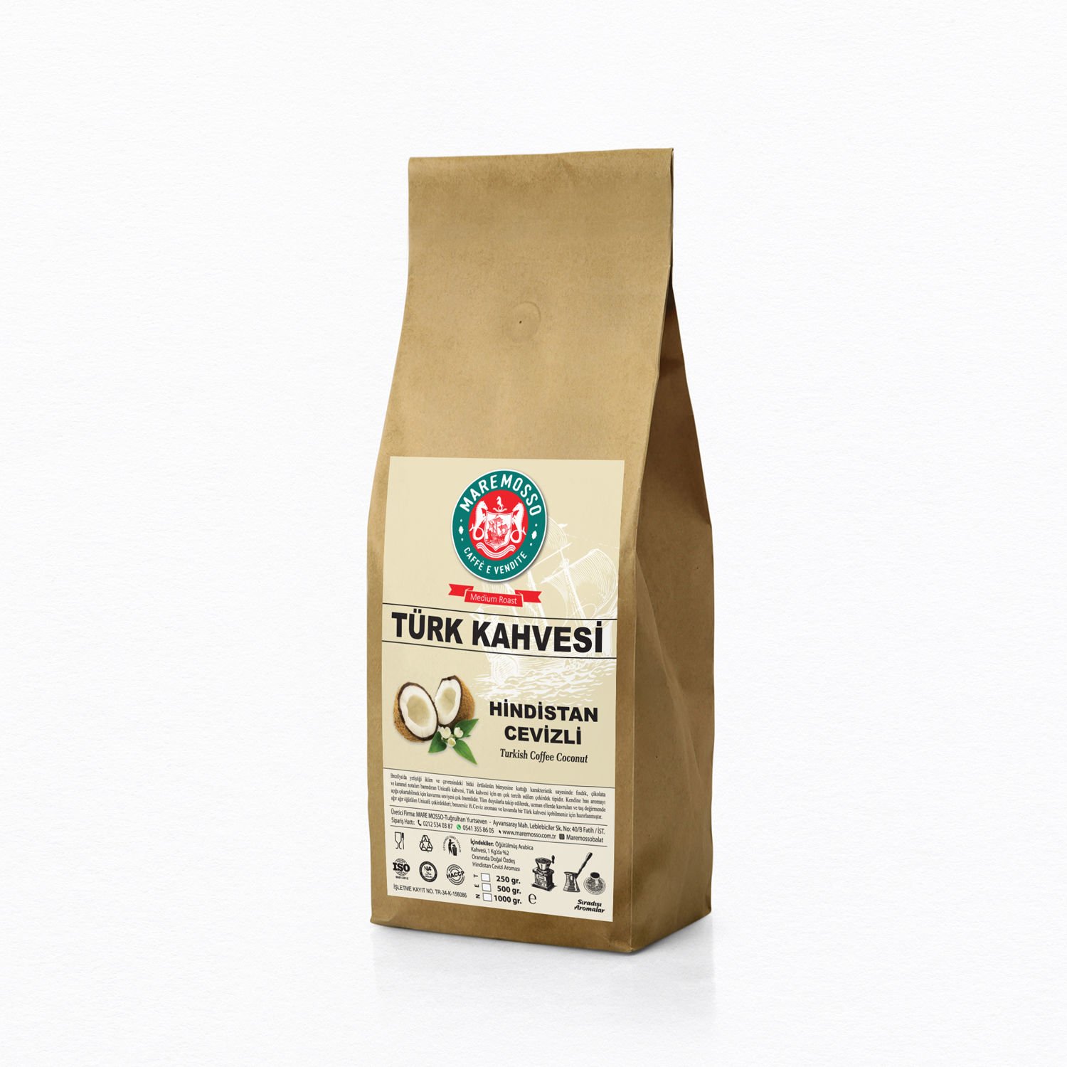 Hindistan Cevizi Aromalı Türk Kahvesi 1000 gr