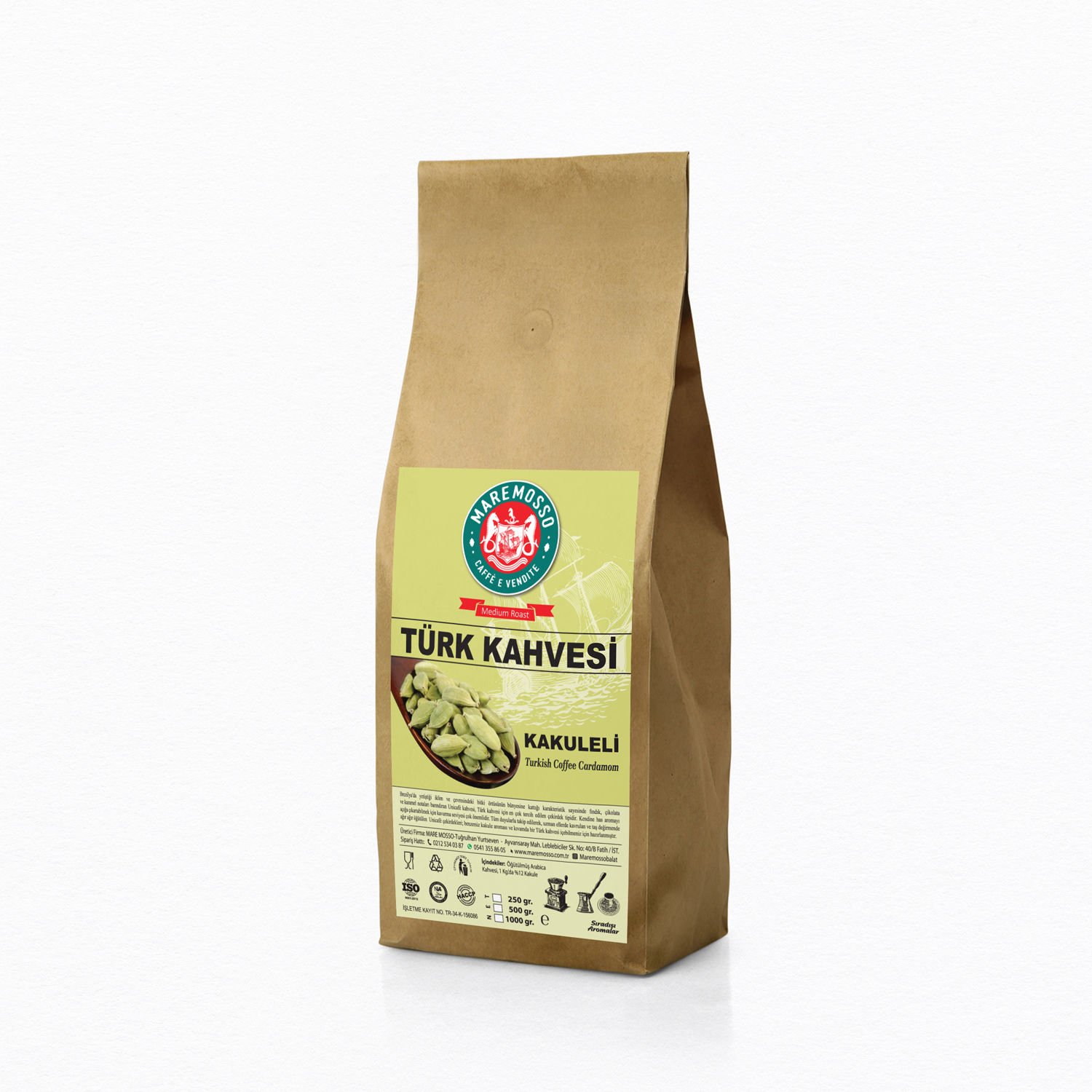Kakule Aromalı Türk Kahvesi 1000 gr