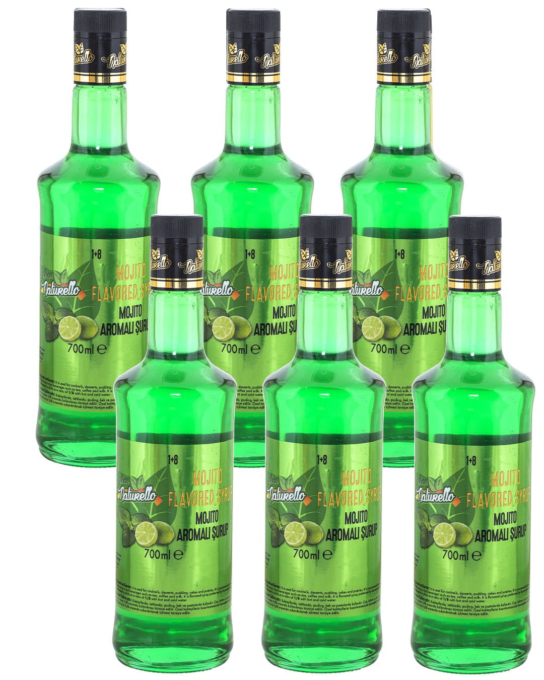 Naturello Mojito Aromalı Şurup 700 ml x 6lı Koli