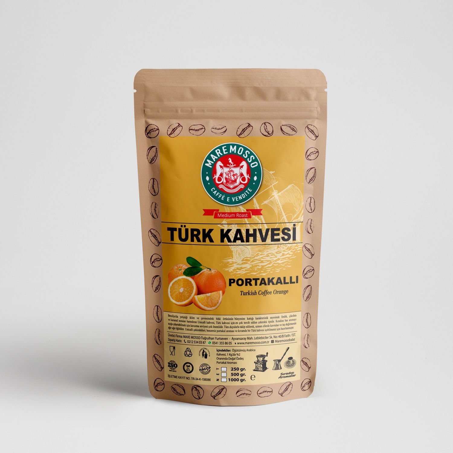 Portakal Aromalı Türk Kahvesi 250 gr