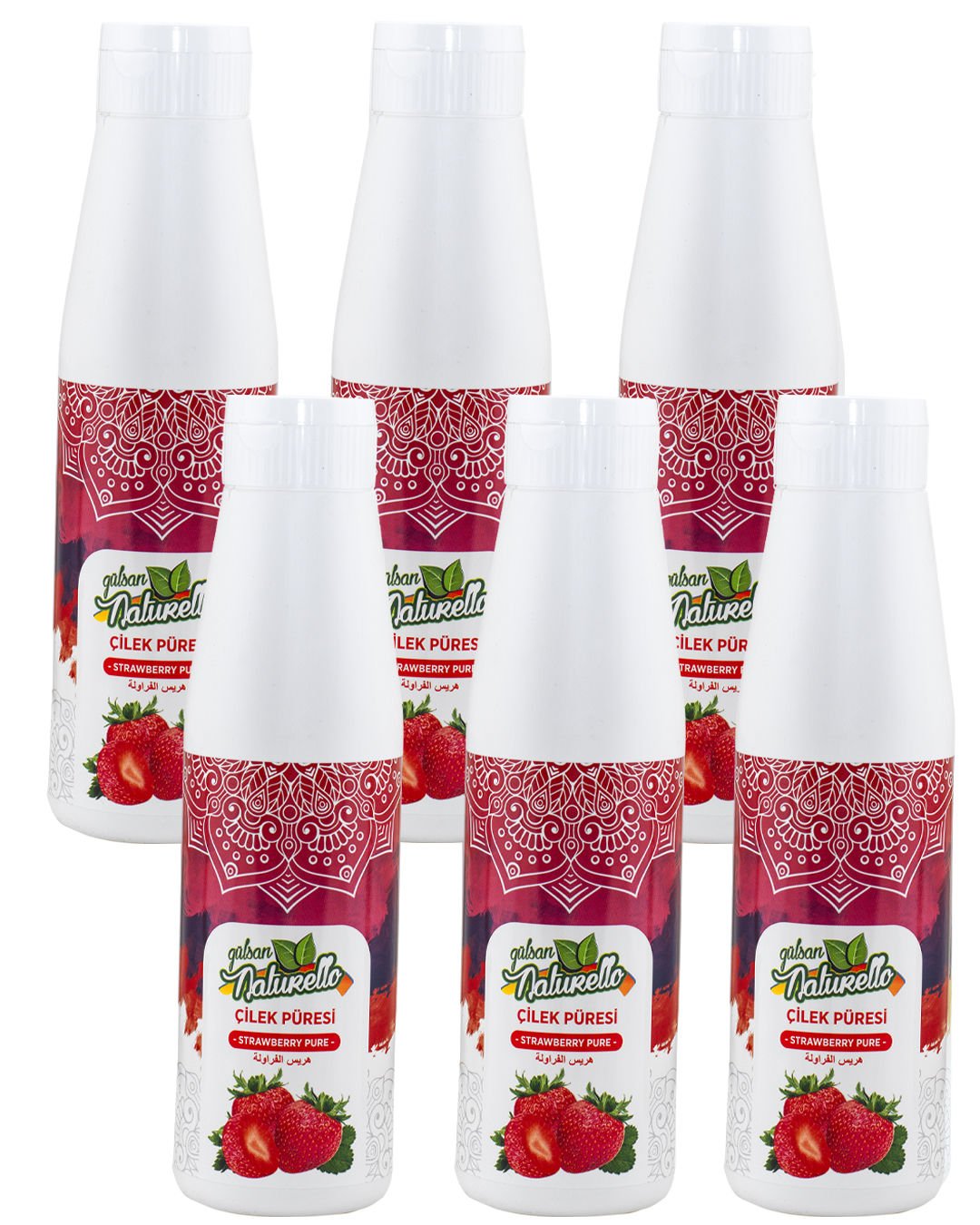 Naturello Çilek Püresi 1000 Gr x 6lı Koli