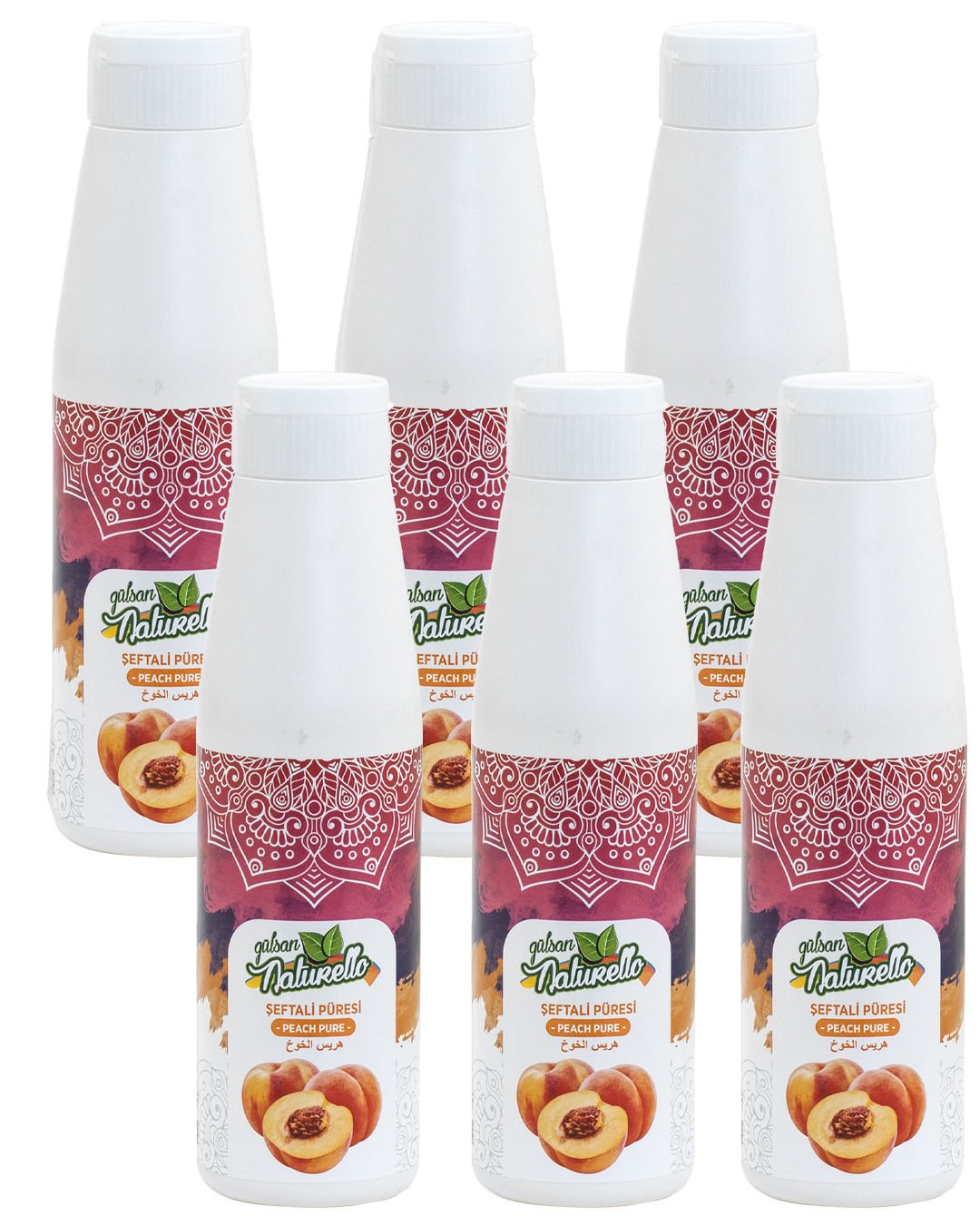Naturello Şeftali Püresi 1000 Gr x 6lı Koli