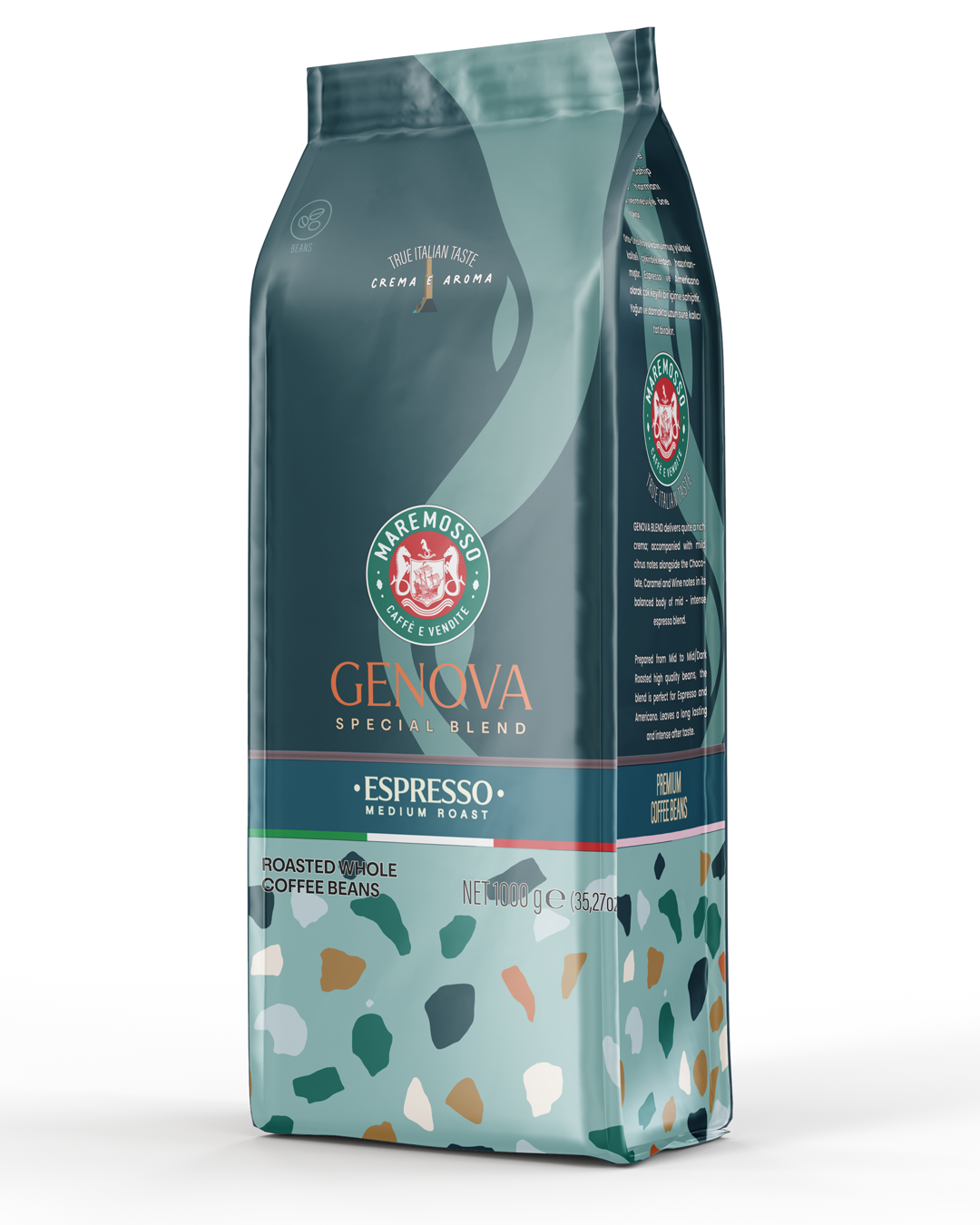 Espresso Genova Blend 1 Kg. (Çekirdek veya Öğütülmüş) Kahve