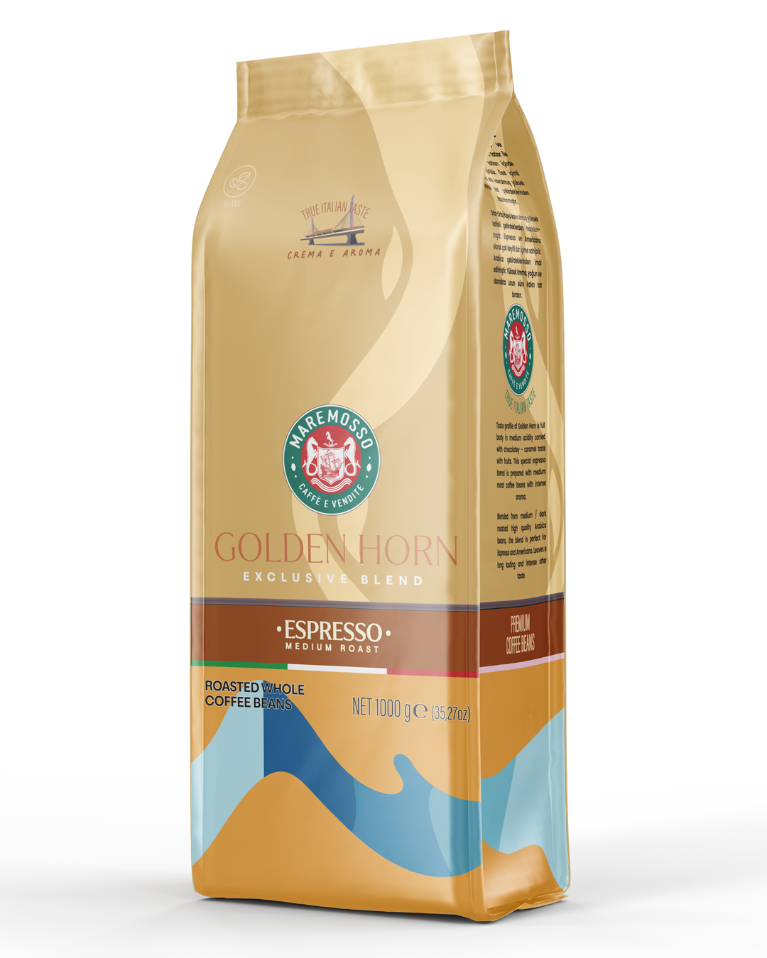 Espresso Golden Horn Blend 1 Kg. (Çekirdek veya Öğütülmüş) Kahve
