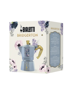 Bialetti Bridgerton Express Mavi Alüminyum Döküm Moka Pot 3 Cup