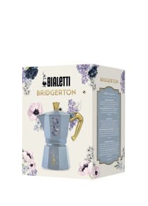 Bialetti Bridgerton Express Mavi Alüminyum Döküm Moka Pot 6 Cup