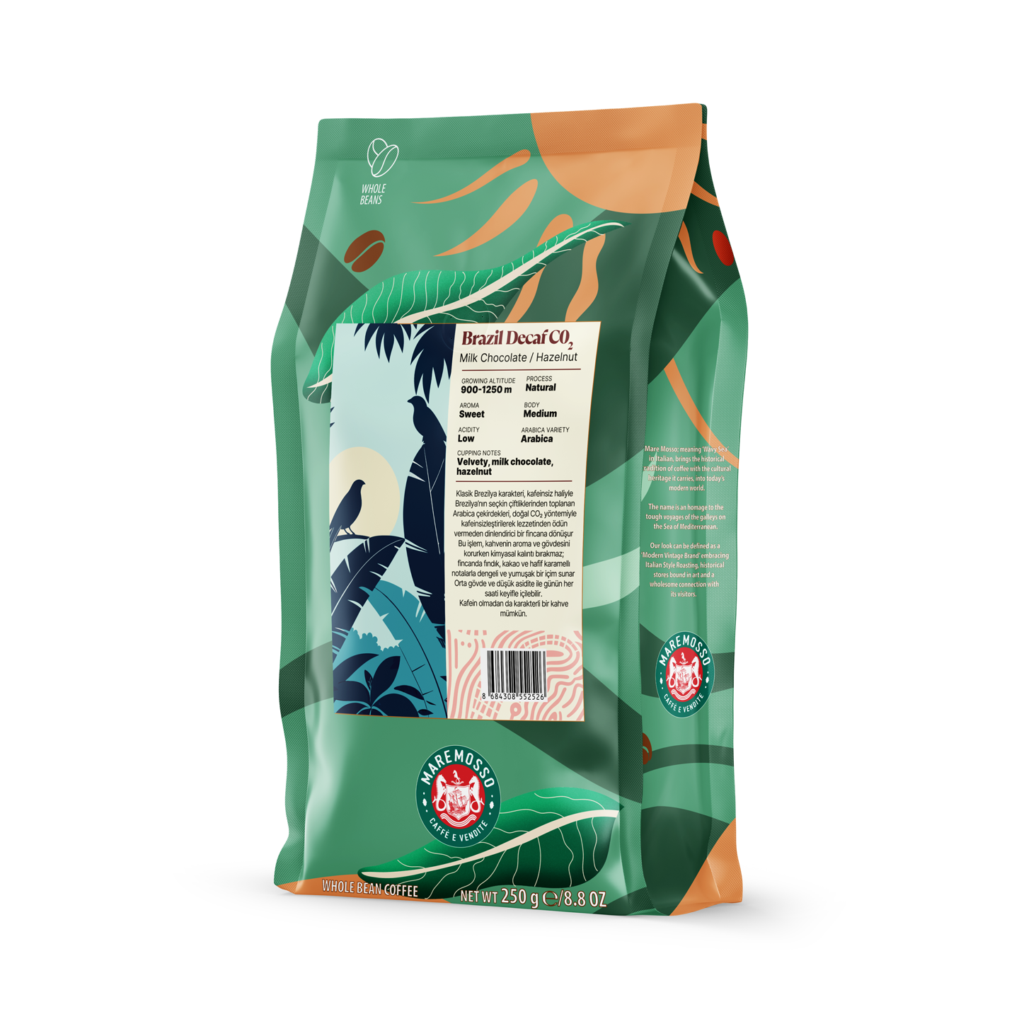 Brazil Decaf CO2 Yöresel Filtre Kahve 250 Gr.