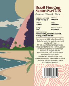 Brazil Fine Cup Santos SCR17/18 Yöresel Filtre Kahve 250 Gr.