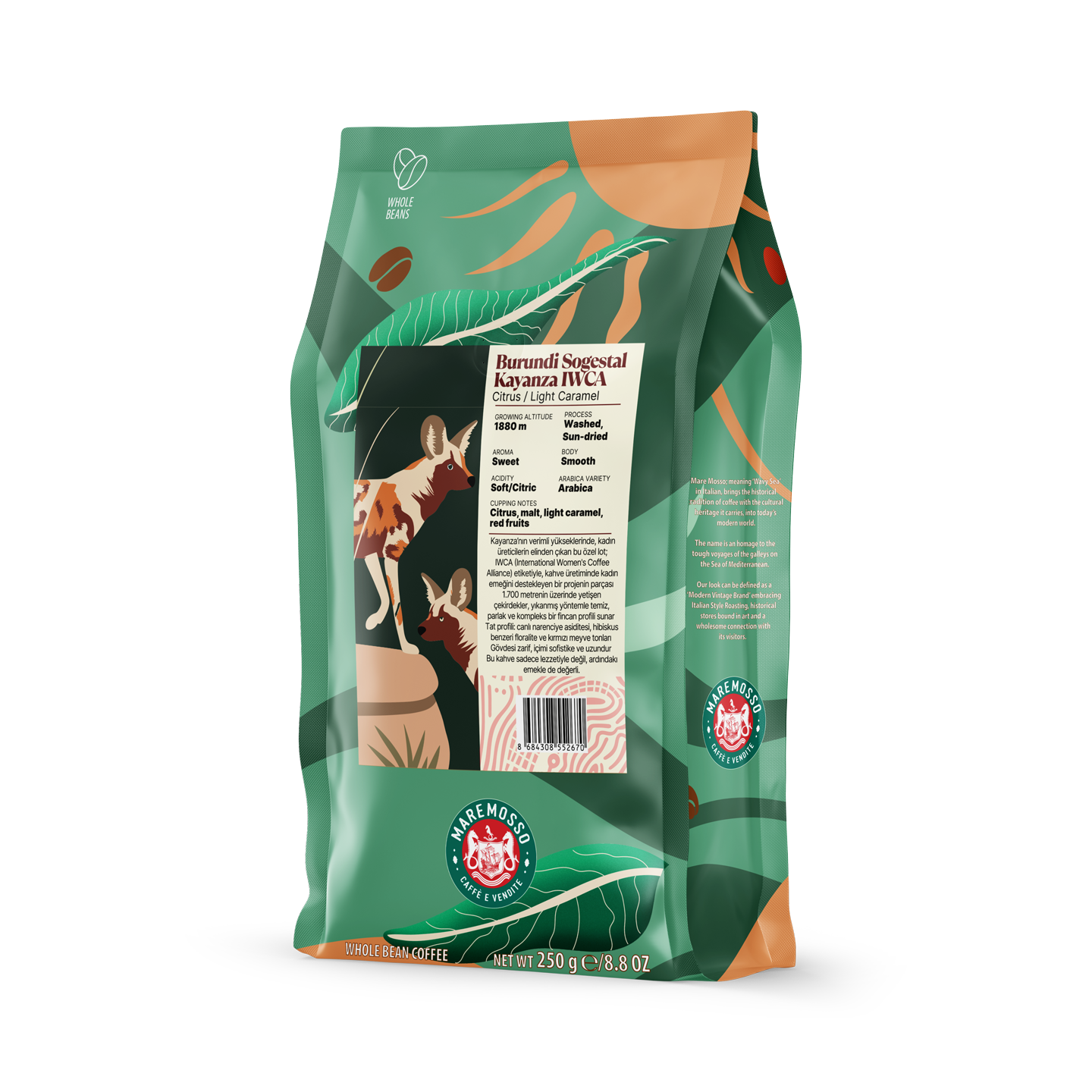 Burundi Sogestal Kayanza IWCA Yöresel Filtre Kahve 250 Gr.