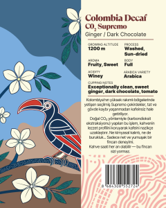 Colombia Decaf CO2 Supremo Yöresel Filtre Kahve 250 Gr.