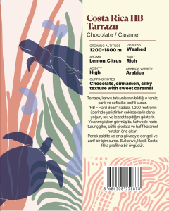 Costa Rica HB Tarrazu Yöresel Filtre Kahve 250 Gr.