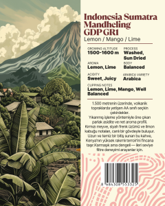 Indonesia Sumatra Mandheling GDP GR1 Yöresel Filtre Kahve 250 Gr.
