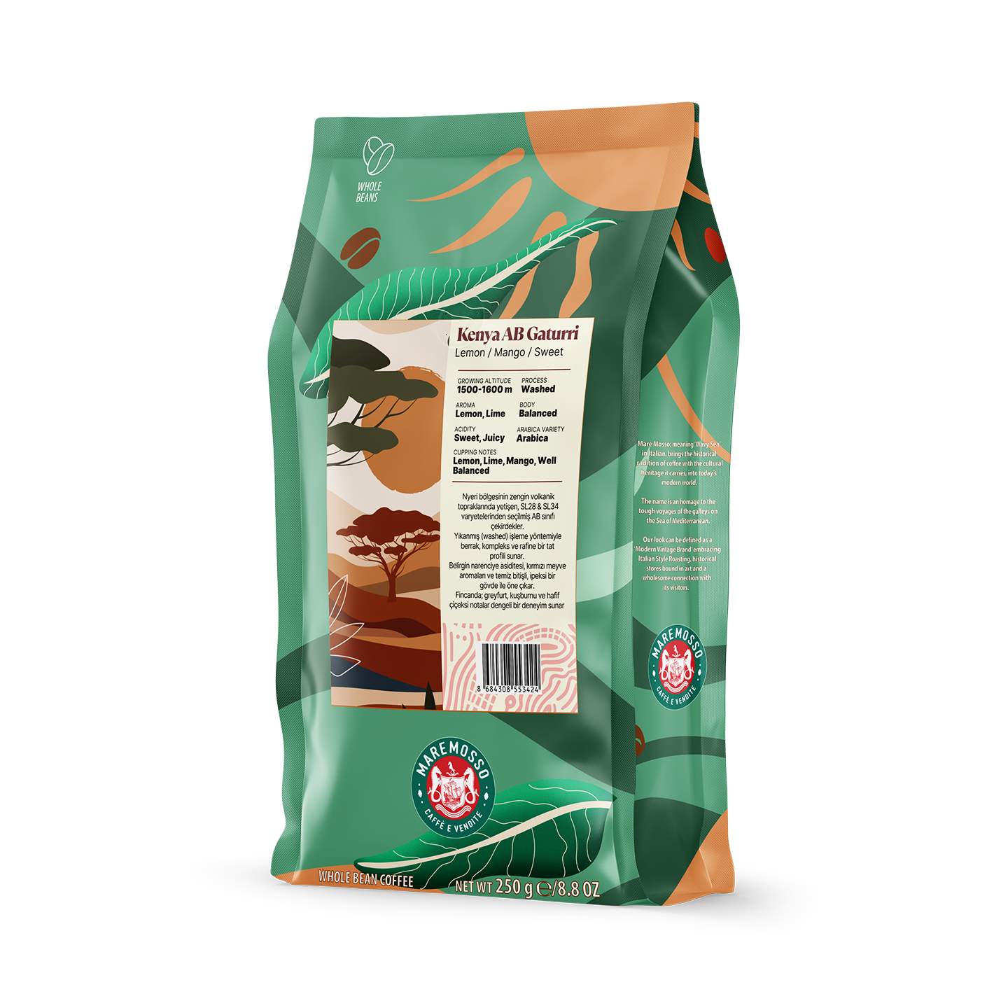 Kenya AB Gaturri Yöresel Filtre Kahve 250 Gr.