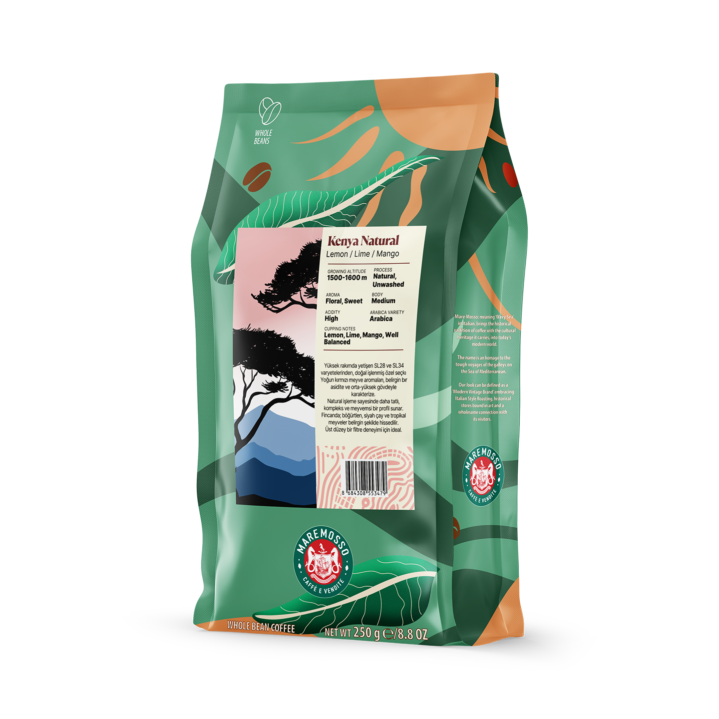 Kenya Natural Yöresel Filtre Kahve 250 Gr.