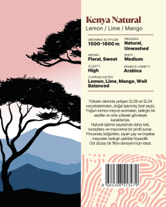 Kenya Natural Yöresel Filtre Kahve 250 Gr.