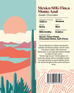 Mexico SHG Finca Monte Azul Yöresel Filtre Kahve 250 Gr.
