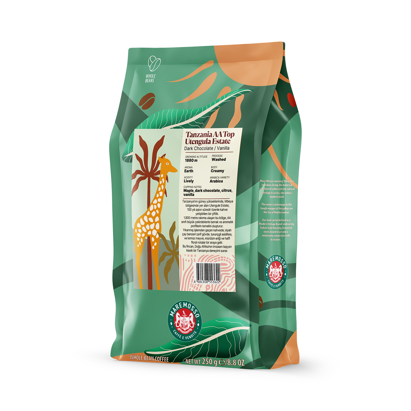 Tanzania AA Top Utengula Estate Yöresel Filtre Kahve 250 Gr.