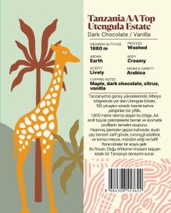 Tanzania AA Top Utengula Estate Yöresel Filtre Kahve 250 Gr.
