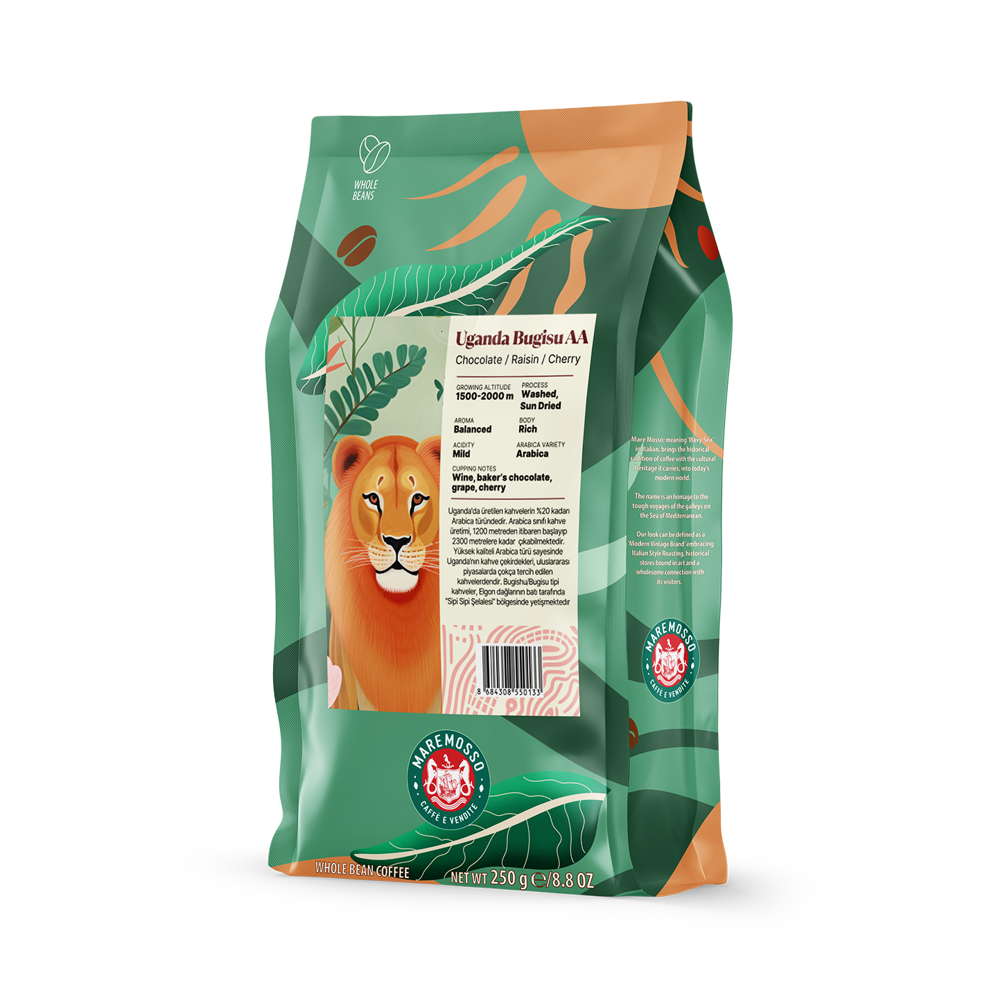 Uganda Bugisu AA Yöresel Filtre Kahve 250 Gr.