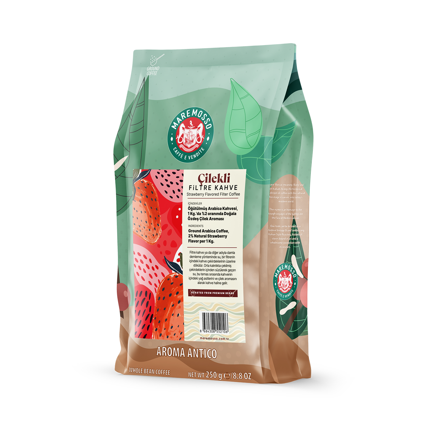 Çilek Aromalı Filtre Kahve 250 Gr.