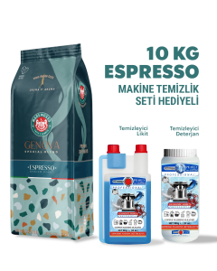 Espresso Genova Blend 10 Kg (Çekirdek) - Makine Temizlik Seti Hediyeli!
