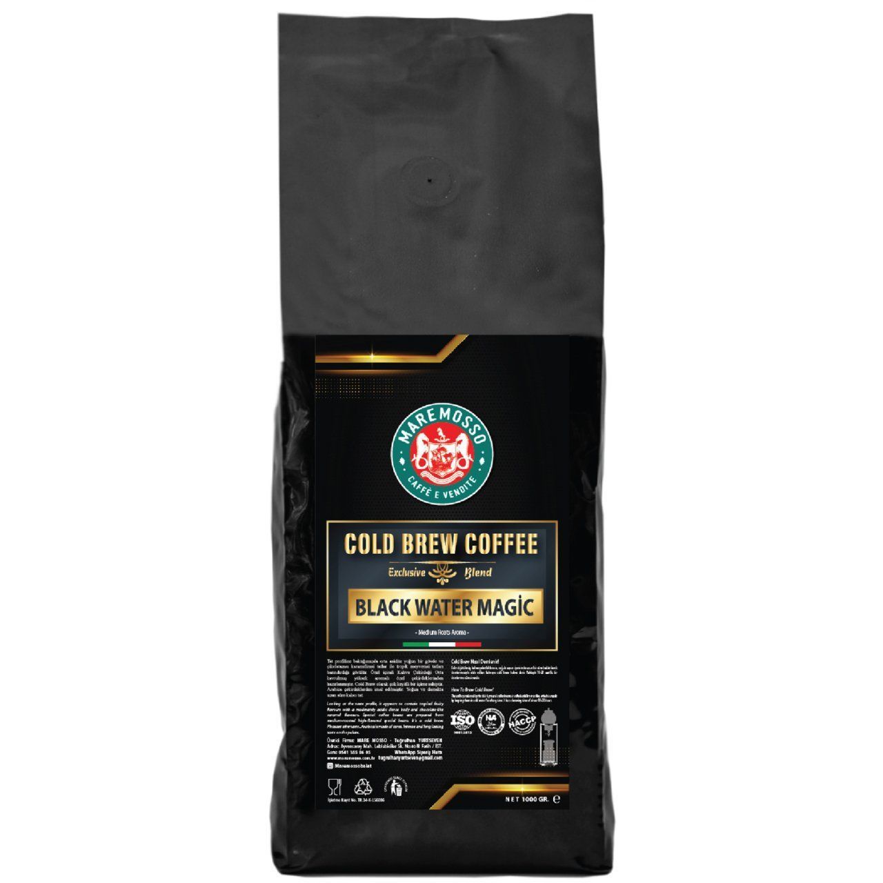 Cold Brew Coffee Black Water Magic 1000 gr - Çekirdek Kahve
